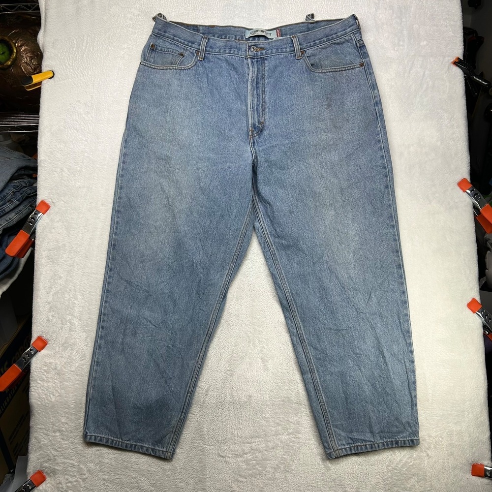 Levi's 560 Comfort Fit Jeans Men's Blue Denim Pockets Straight Zip Fly - 41X29